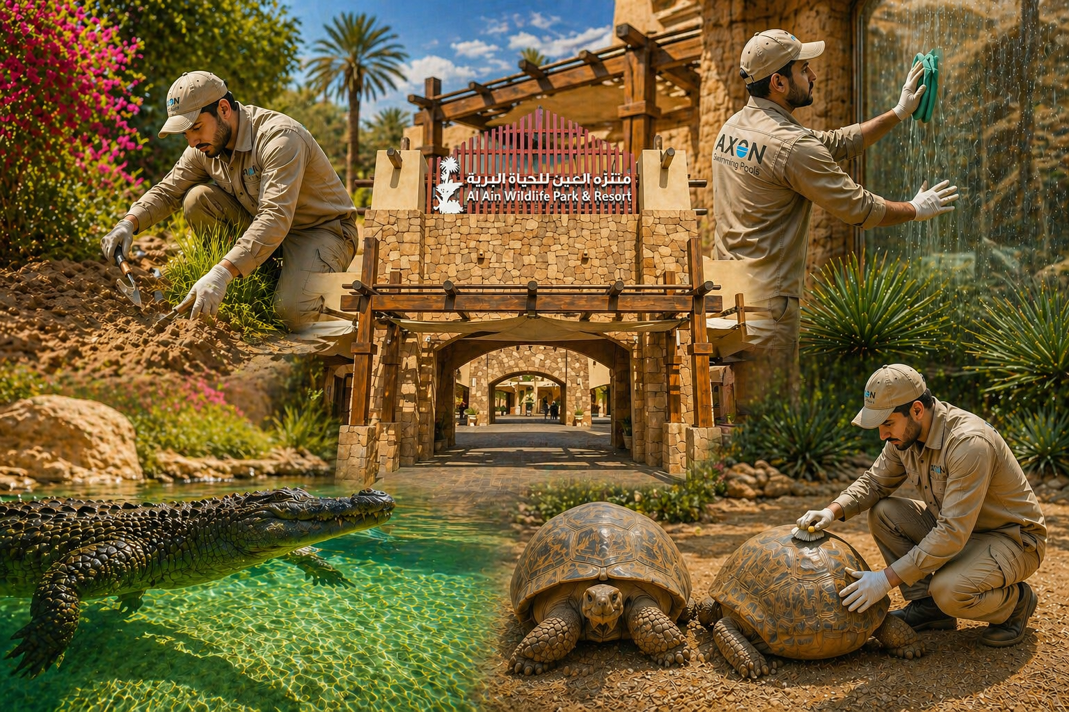 Maintenance and operation of the reptile house at Al Ain Zoo