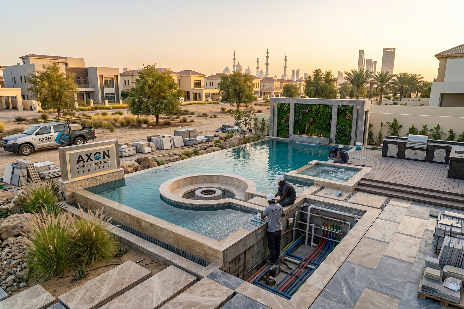 Swimming Pools Design & <i class='fa fa-long-arrow-right color'></i>